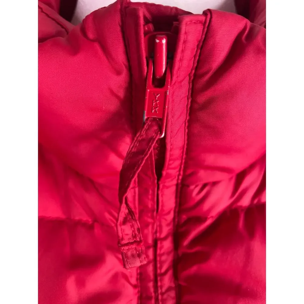 Lands' End Men's Red Puffer Vest - Size Large